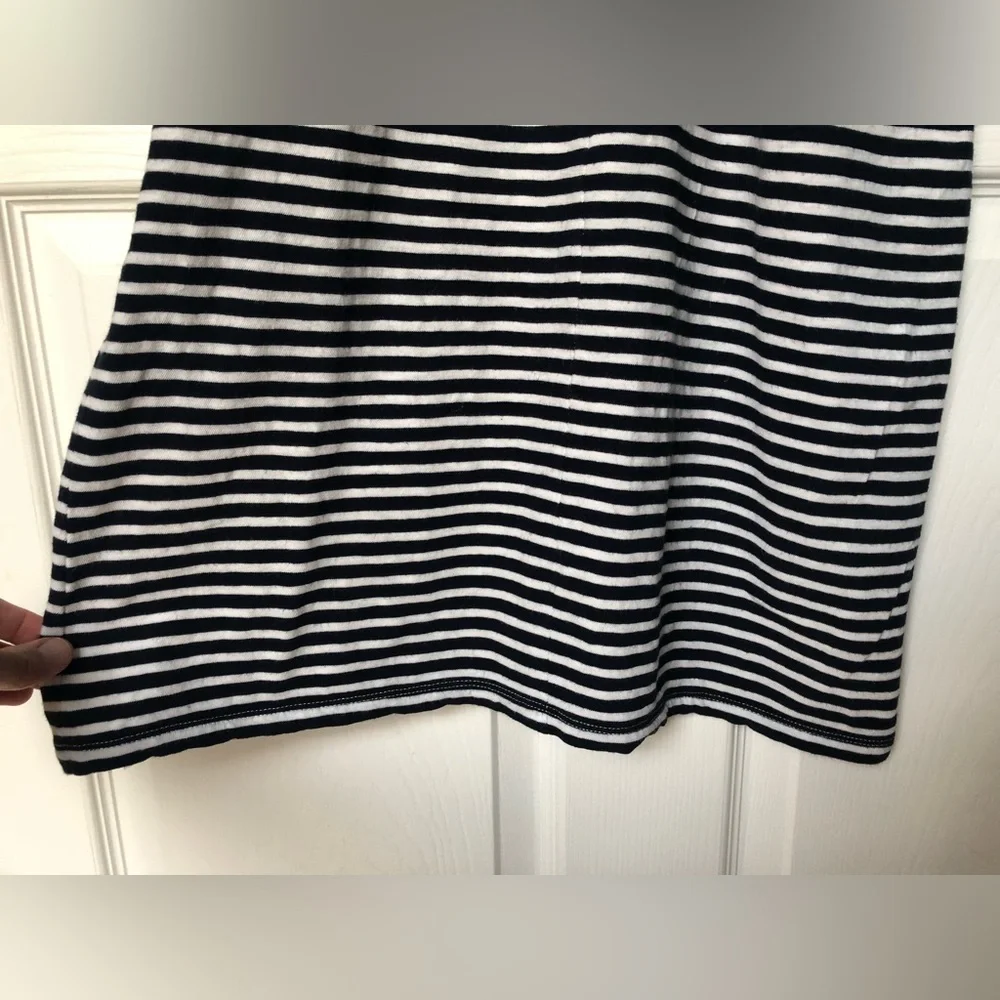 J Crew Navy & White Nautical Striped Racerback Tank Dress Size Small